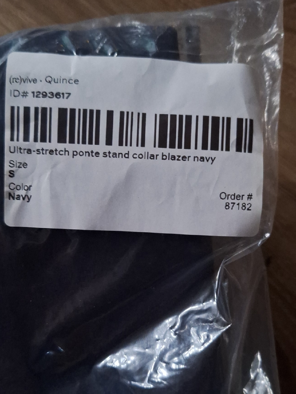Quince Ultra-Stretch Ponte Stand Collar Blazer Navy S NWT - Picture 3 of 3